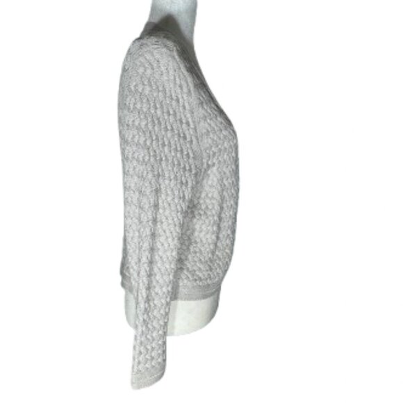 Banana Republic Women's Light Gray Two Hook Long Sleeve Cardigan Size XL - Picture 4 of 10